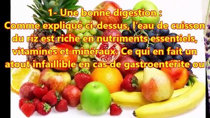 L'eau de cuisson du riz, un ingredient d'une immense utilite