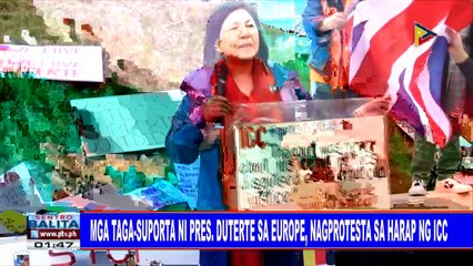Mga taga-suporta ni Pres. #Duterte sa Europe, nagprotesta sa harap ng ICC