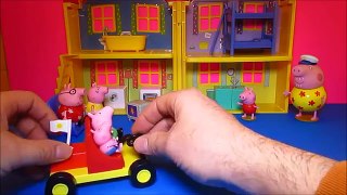 New Peppa Pig Holiday Dune Buggy with George And Surprise Play Doh Egg Unboxing - WD Toys