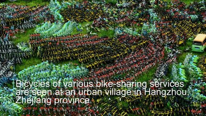 China's bike sharing graveyards