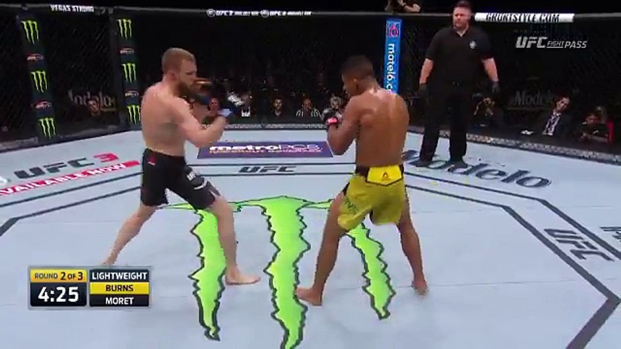 Burns brutal knockout