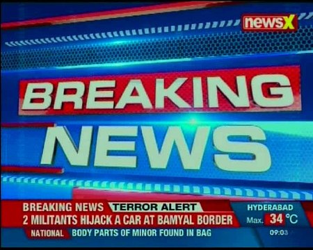 2 armed men hijack Alto at 11 pm last night; hijackers were heading towards Kathua
