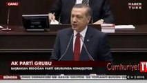 Başbakan Erdoğan, tam konuşmasını bitirirken bir kişi balkondan Erdoğan'ı protesto etti.