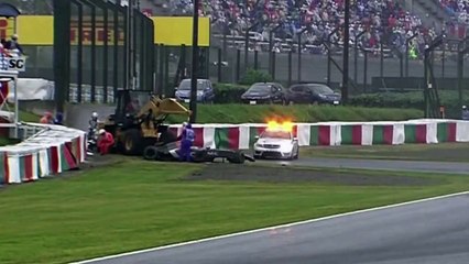 Komada ölen Formula 1 pilotu Jules Bianchi, böyle kaza geçirmişti