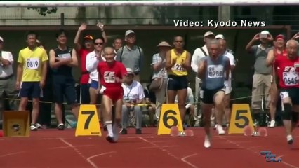105 yaşındaki "Altın Bolt" 100 metreyi 42.22 saniyede koştu
