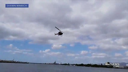 Helikopterin düştüğü anlar böyle görüntülendi