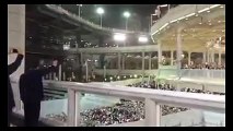 Kâbe'de miting görüntüleri; Davutoğlu, tezahürat yapan Türkleri balkondan selamladı