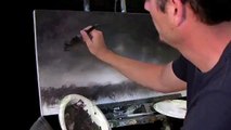 Time lapse misty forest landscape painting using Interference paints by Tim Gagnon