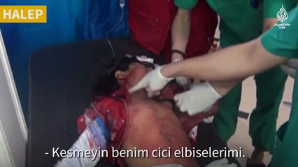 Halepli yaralı çocuk: Kesmeyin cici kıyafetlerimi, daha dün aldık onları...