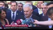 Binali Yıldırım’dan düşen askeri helikopterle ilgili ilk açıklama