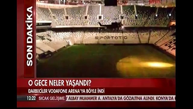 Cuntacılar o gece helikopterle Vodafone Arena'ya böyle indi