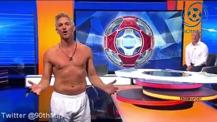 Lineker sözünü tuttu, canlı yayına iç çamaşırıyla çıktı
