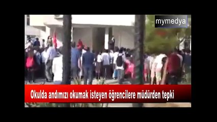Okulda &#39;Andımız&#39;ı okumak isteyen öğrencilere müdürden tepki