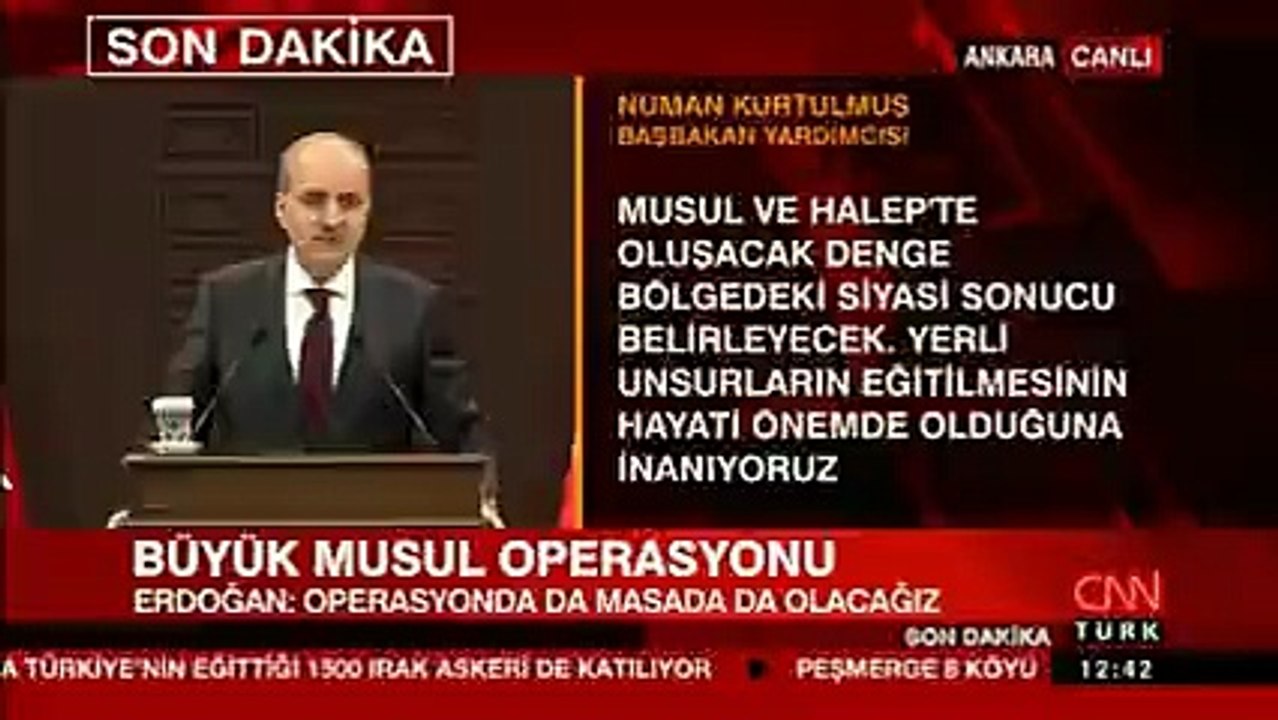 Hükümet Sözcüsü: Eğitim verdiğimiz 3 bin asker peşmergeyle birlikte Musul operasyonuna katıldı
