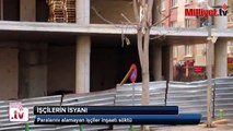 Ücretleri eksik yatırılan işçiler, inşaatı söktü