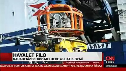 Hayalet filo; Karadeniz&#39;de 1800 metre derinlikte 40 batık gemi