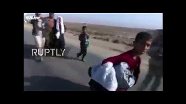 Musul sınırından ilk çıkan siviller böyle görüntülendi