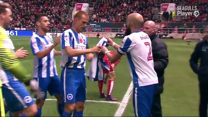 Steve Sidwell orta sahadan gol attı