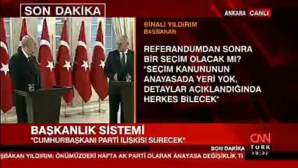 İşte tarihi zirve sonrası Başbakan Yıldırım ve Devlet Bahçeli&#39;nin anayasa açıklaması