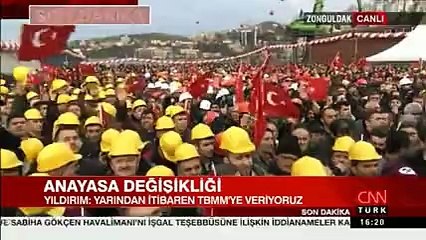 Binali Yıldırım'ın Zonguldak'ta sesi kısıldı