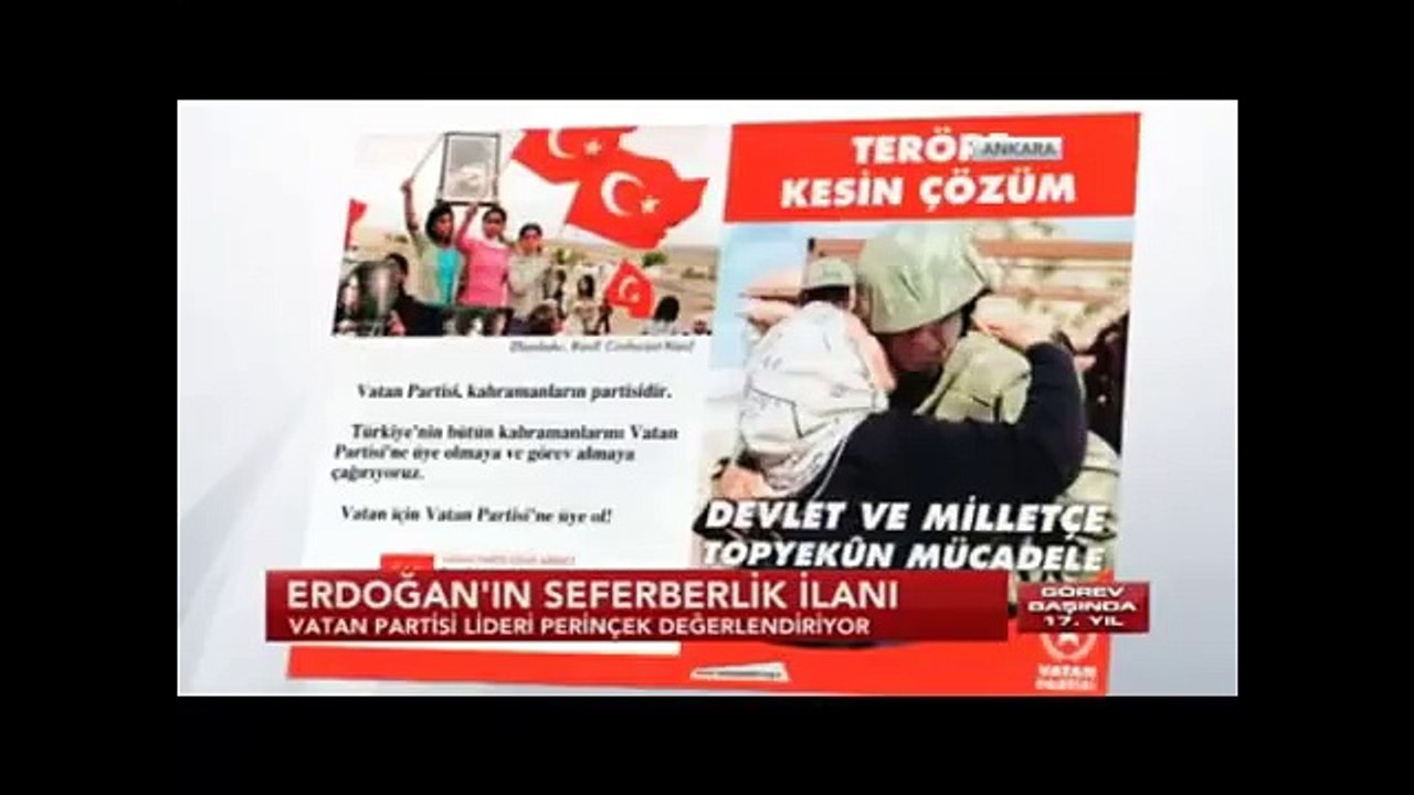 Doğu Perinçek'ten, Erdoğan'ın 'milli seferberlik' çağrısına destek