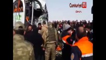 Iğdır'da 8 kişinin yaşamını yitirdiği otobüs kazasından görüntüler