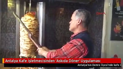 Kimse aç kalmasın diye 'askıda döner' uygulaması başlattı