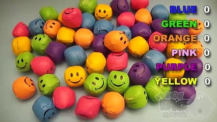 Learn Colours with Smiley Face Squishy Balls! Fun Learning Contest!