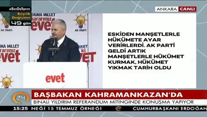 Başbakan: &#39;Karargâh rahatsız&#39; manşeti atarak hükümete ayar vermeye çalışıyorlar!