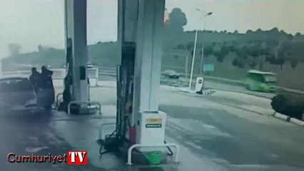 Eczacıbaşı Grubu'na ait helikopterin düşme anı kamerada