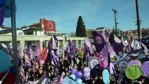 8 Mart mitingi için binlerce kadın Bakırköy’de buluştu
