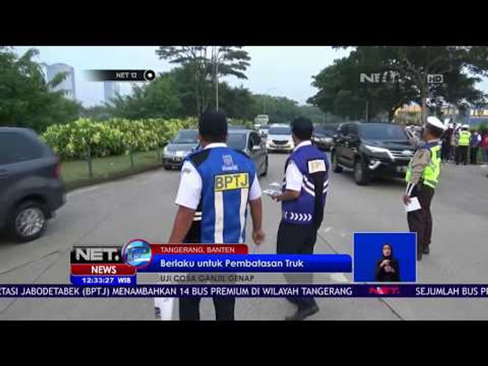 Uji Coba Ganjil Genap di Tangerang Juga Dikombinasi Dengan Pembatasan Truk - NET 12