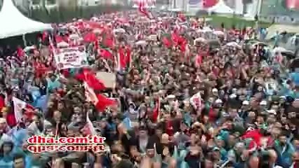 Erdoğan'ın mitinginde, Kılıçdaroğlu sesi