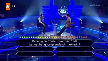 Kim Milyoner Olmak İster&#39;de Metallica sorusunu yanıtlayan yarışmacı kırdı geçirdi