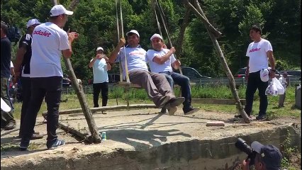 Adalet Yürüyüşçüleri mola yerinde böyle dinlendi