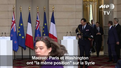Syrie: France et Etats-Unis ont la "même position", dit Macron