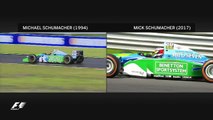 Mick Schumacher, babasının kullandığı Benetton B194 aracıyla piste çıktı