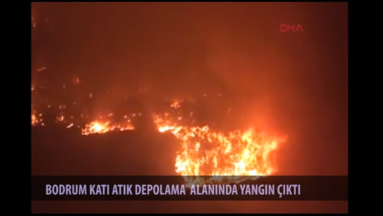 Bodrum'da katı atık depolama alanında yangın
