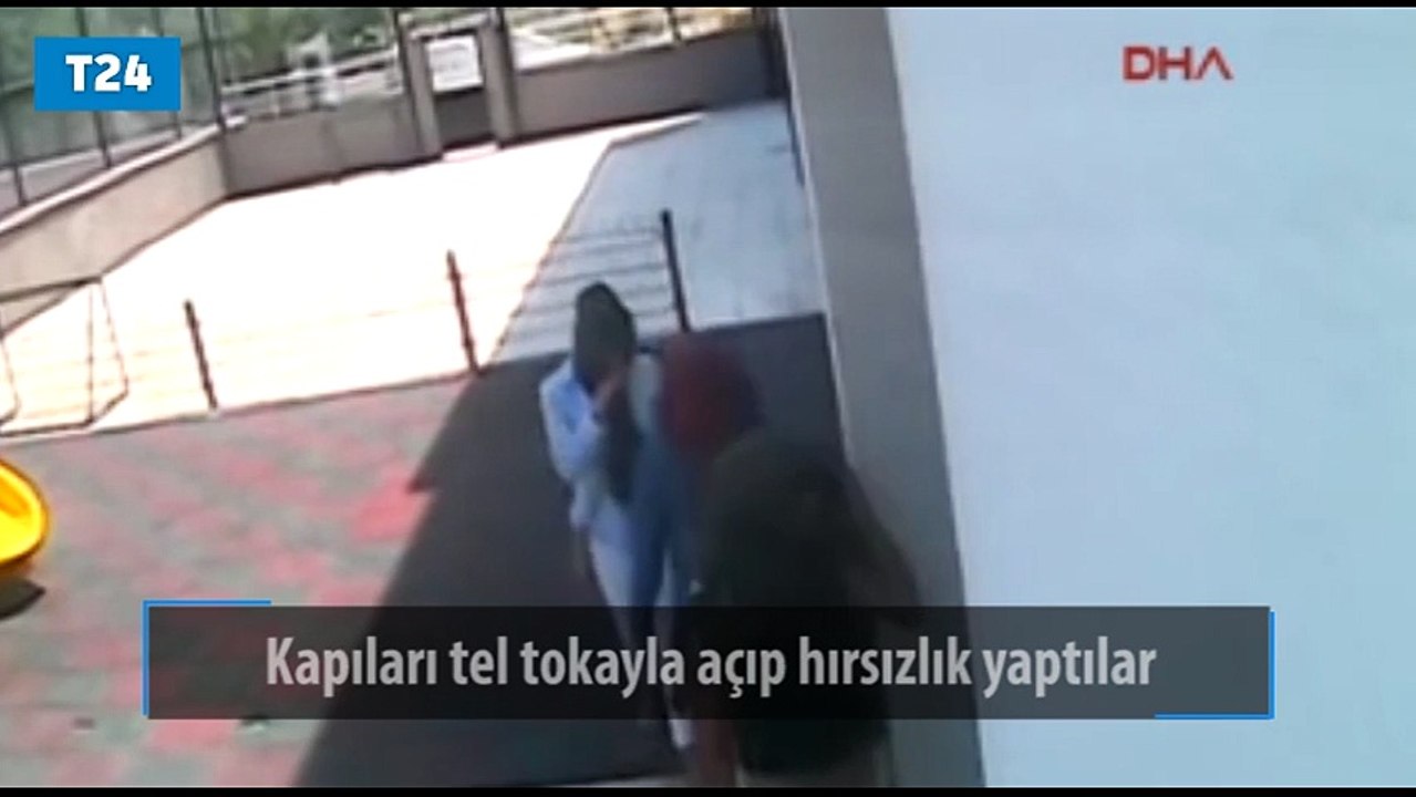 Kapıları tel tokayla açıp hırsızlık yaptılar