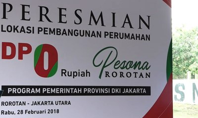 Pemprov DKI Jakarta Bentuk UPT Rumah DP 0 Rupiah