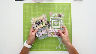 Cómo hacer el mini álbum Diamante - Estructura y decoración - TUTORIAL Scrapbook