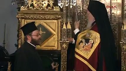 Fener Rum Ortodoks Patrikhanesi&#39;nde Noel ayini