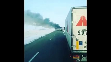Kazakistan'da yolcu otobüsü yandı: 52 ölü