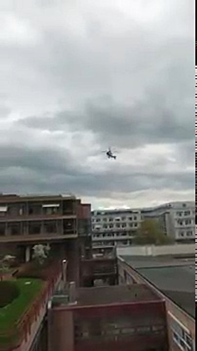 Landung Rettungshubschrauber Crona Universitätsklinikum Tübingen 16.04.2018