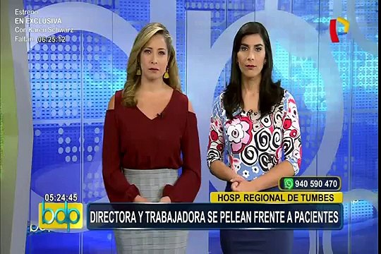 Tumbes: directora de hospital regional protagoniza pelea con trabajadora