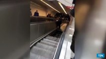 İstanbul'da metroda yürüyen merdiven çöktü, olay yerinden ilk görüntüler!