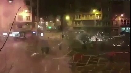 İspanya&#39;da UEFA maçı öncesi kavga çıktı