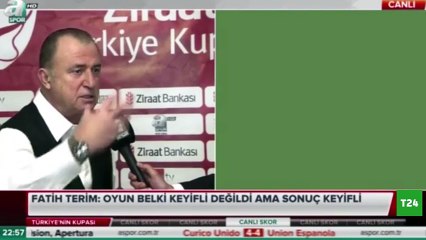 Fatih Terim: Oyun belki keyifli değildi ama sonuç keyifli