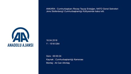 Cumhurbaşkanı Erdoğan, NATO Genel Sekreteri Stoltenberg'i kabul etti - ANKARA