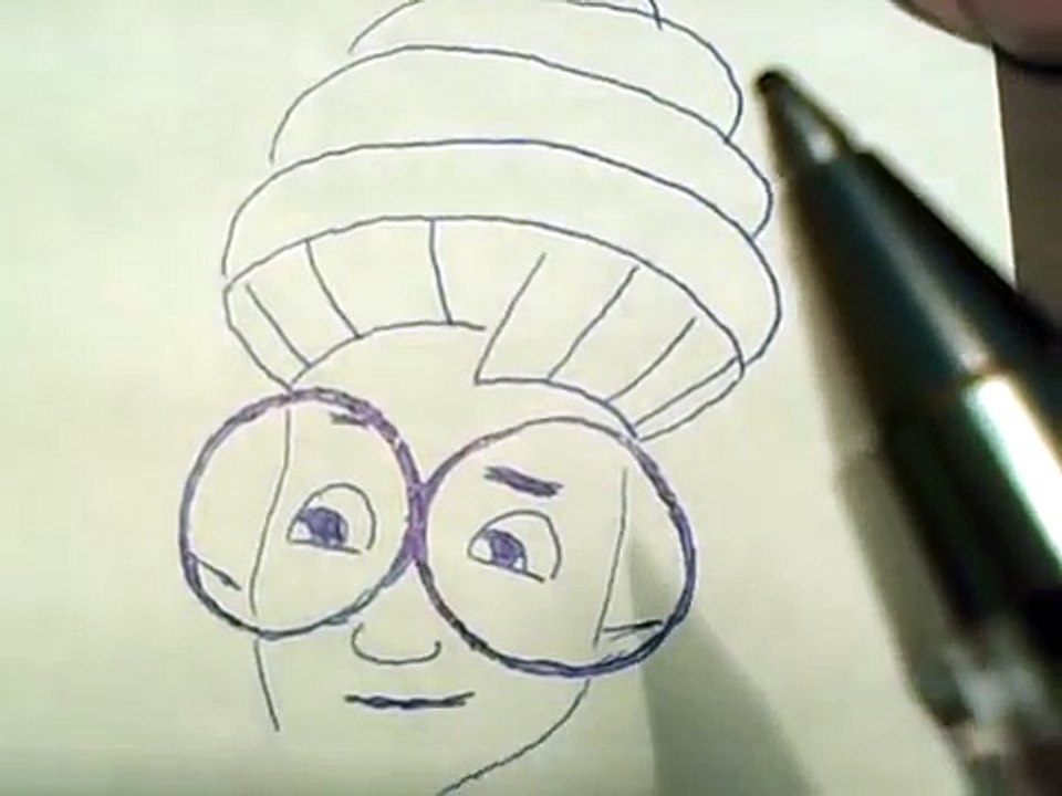 Fix-man Fixiki Igrek with a drill. How to draw...